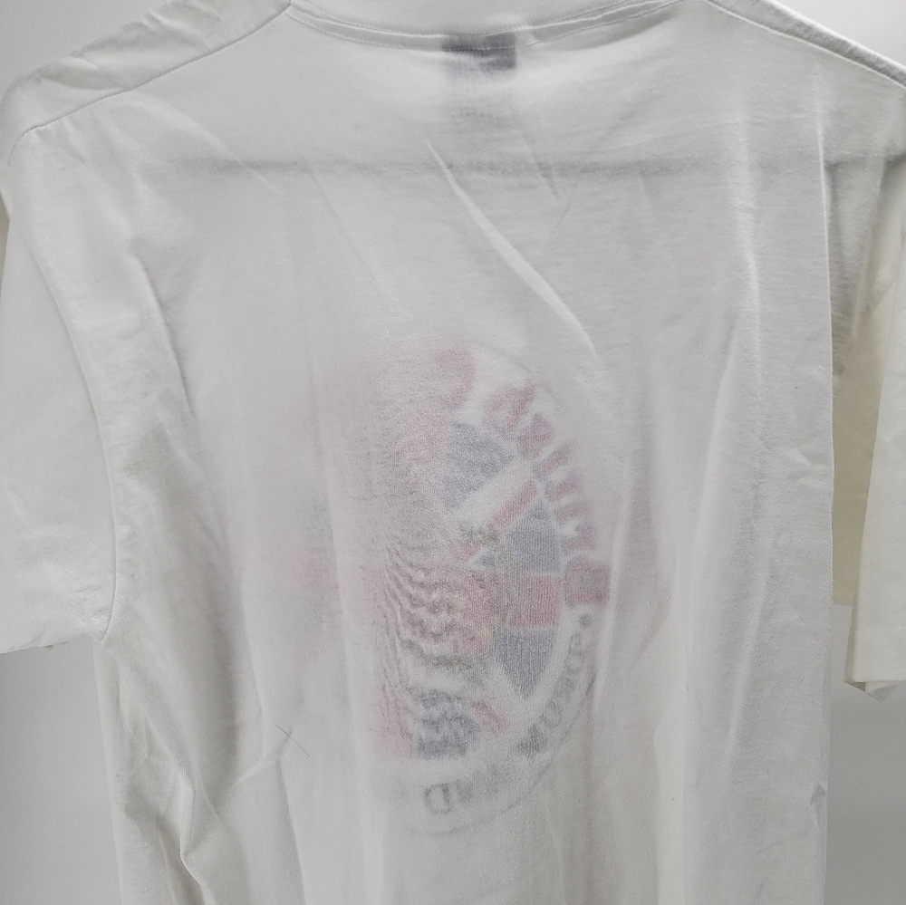 Vintage Screen Stars Best USA British Crusaders Drum and Bugle Corps White Short - Picture 8 of 9